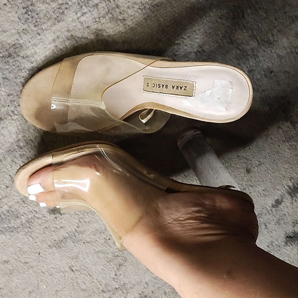 Zara Clear Vinyl Heels